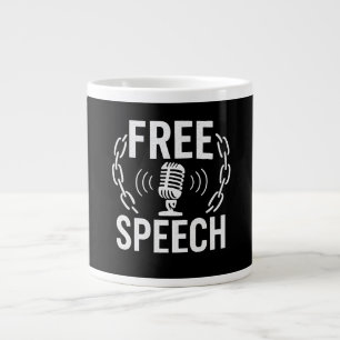 Caneca De Café Grande Liberdade de expressão - Sua voz é importante