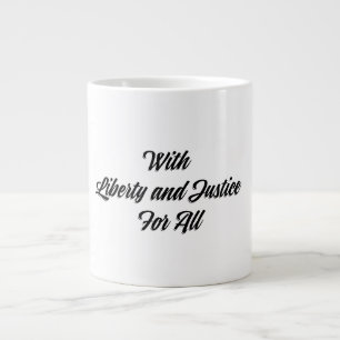 Caneca De Café Grande Liberdade & Justiça Para Todos