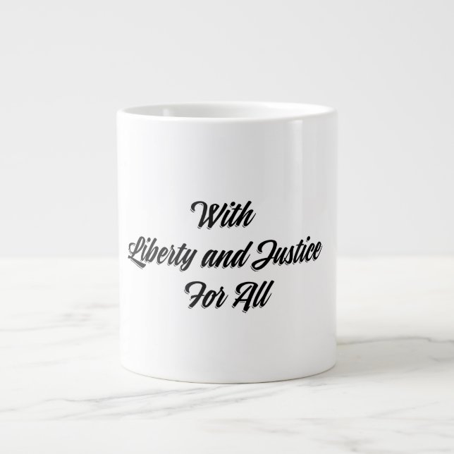 Caneca De Café Grande Liberdade & Justiça Para Todos (Frente)