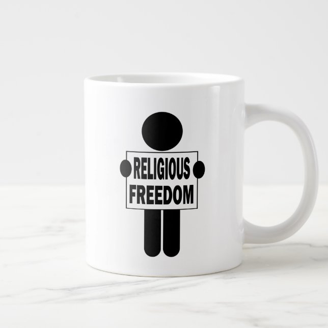 Caneca De Café Grande Liberdade religiosa (Direita)