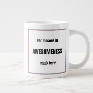 Caneca De Café Grande Lições de Incrível