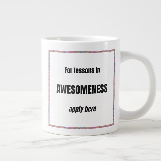 Caneca De Café Grande Lições de Incrível (Direita)