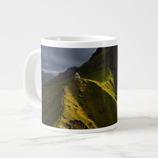 Caneca De Café Grande Lighthouses | Faroe Islands Denmark (Frente Esquerda)