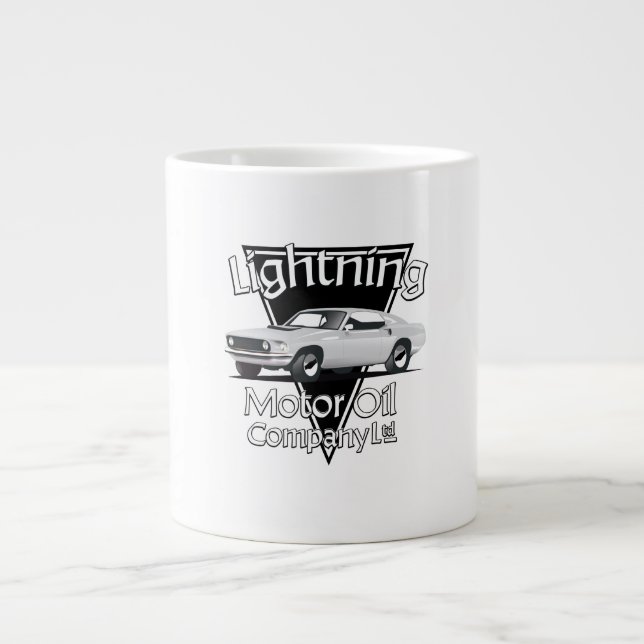 Caneca De Café Grande Lightning Motor Oil Company Ltd. (Frente)