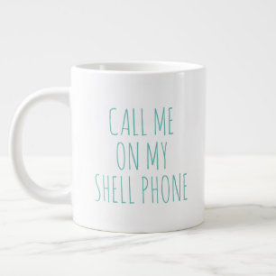 Caneca De Café Grande "Ligue-me no meu telefone celular" Simples Moderno