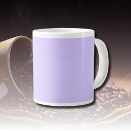 Caneca De Café Grande Lilac Sonha Cor Sólida | Elegante Clássico