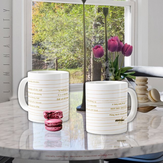 Caneca De Café Grande Liminalidade Jumbo Mug da Poeta Adiela Akoo (Liminality Jumbo Mugs designed by Poet Adiela Akoo. Browse my store for fab finds & great gift ideas)