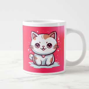 Caneca De Café Grande Linda Gato Estilo Kawaii Clipart-47758