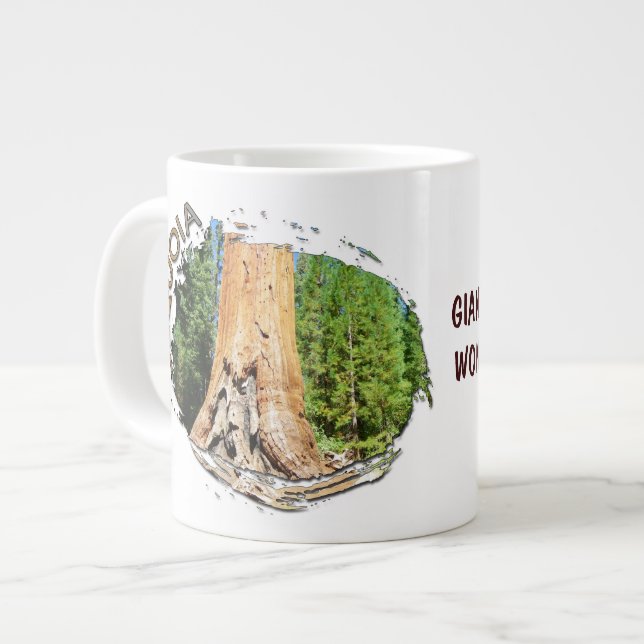 Caneca De Café Grande Linda Sequoia Jumbo Mug! (Frente Esquerda)