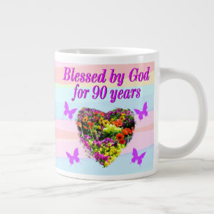 CANECA DE CAFÉ GRANDE LINDO 90 DE ANIVERSÁRIO BABAÇO DE BEIJAS MUG