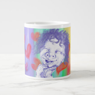 Caneca De Café Grande Lindo pequeno rindo de prazer