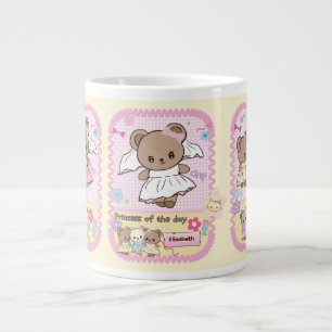 Caneca De Café Grande Lindo ursinho panda princesa kpop estilo coreano