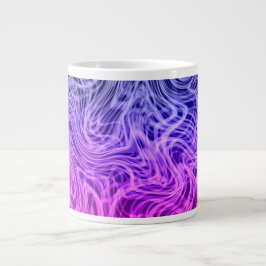 Caneca De Café Grande Linear2 distorcido - Púrpura de café