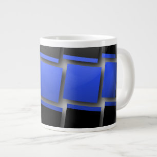 Caneca De Café Grande Linha Azul Fina