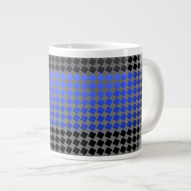 Caneca De Café Grande Linha Azul Fina (Frente Esquerda)