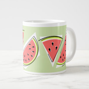 Caneca De Café Grande Linha Verde de Melancia