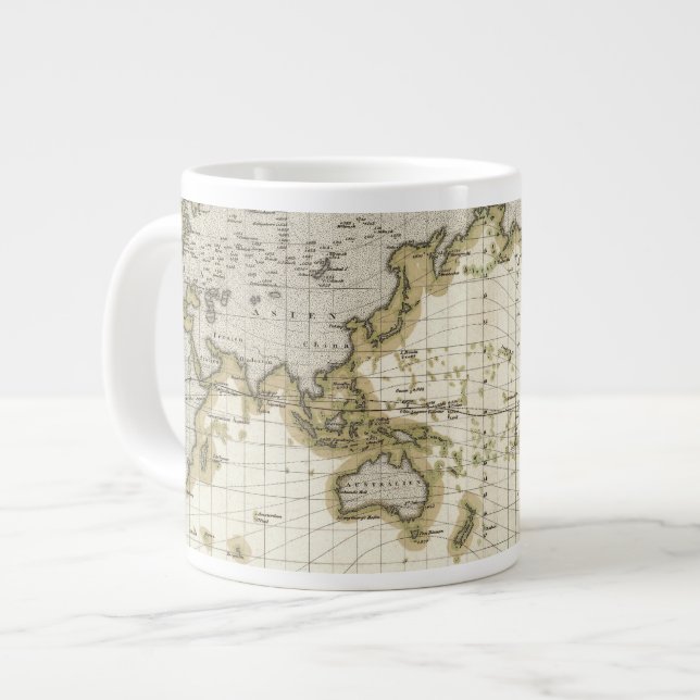 Caneca De Café Grande linhas isodinâmicas de apresentação (Frente Esquerda)