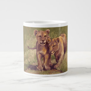 Caneca De Café Grande Lion Cubs