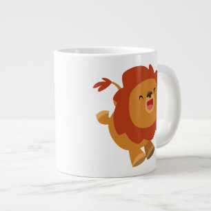 Caneca De Café Grande Lion Jumbo Mug de Cartoon Gamboling