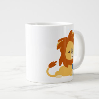 Caneca De Café Grande Lion Jumbo Mug de Cartoon Leitura