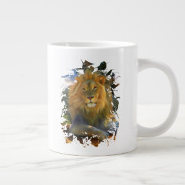 CANECA DE CAFÉ GRANDE LÍON NO TRABALHO
