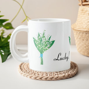 Caneca De Café Grande Lírio do Vale Sortudo