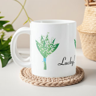Caneca De Café Grande Lírio do Vale Sortudo 