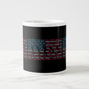 Caneca De Café Grande Lista 46 presidentes dos EUA que se divertem com o