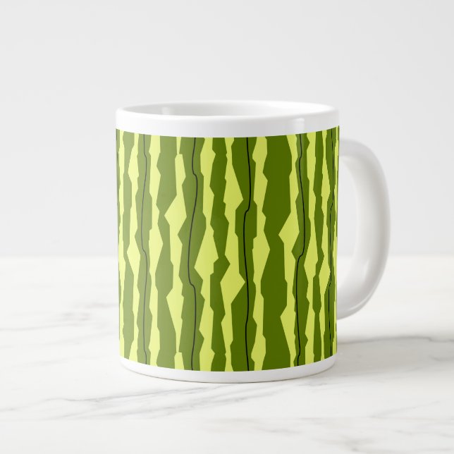 Caneca De Café Grande Listra de Melancia (Frente Esquerda)