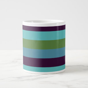 Caneca De Café Grande Listras de harmonia costeira