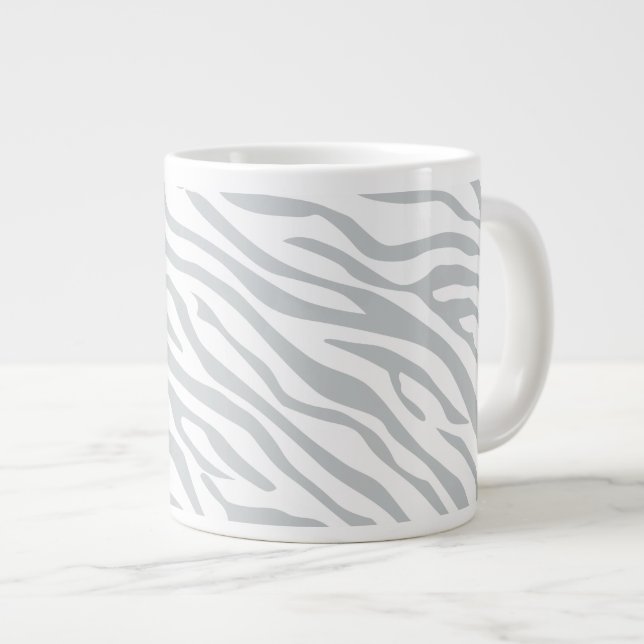 Caneca De Café Grande Listras de Zebra Mágica Clique para personalizar a (Frente Esquerda)
