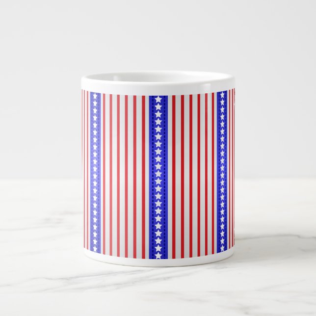 Caneca De Café Grande Listras e Estrelas (Frente)