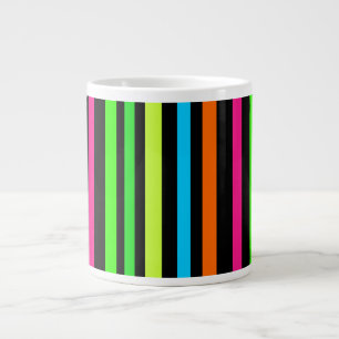 Caneca De Café Grande Listras neon