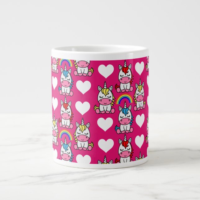 Caneca De Café Grande Little Girls Unicorn Pony (Frente)