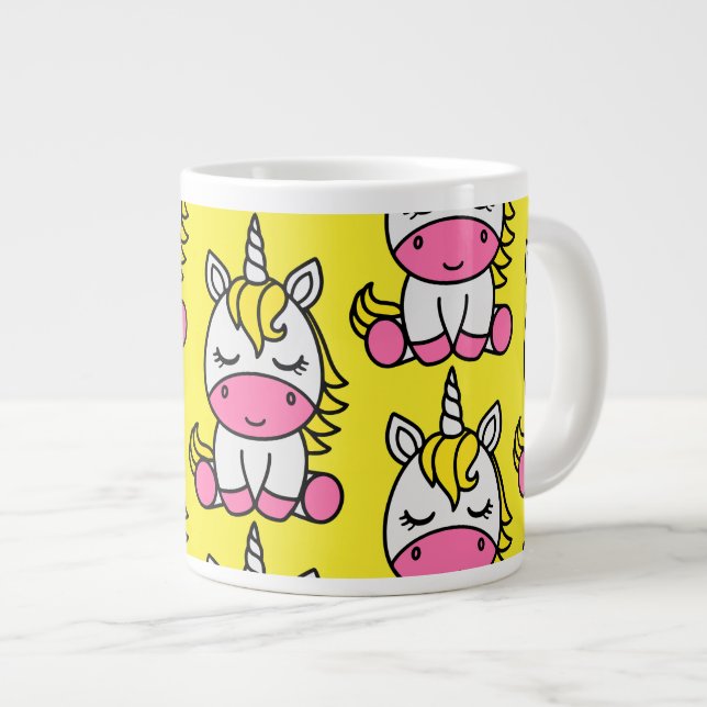 Caneca De Café Grande Little Girls Unicorn Pony (Frente Esquerda)