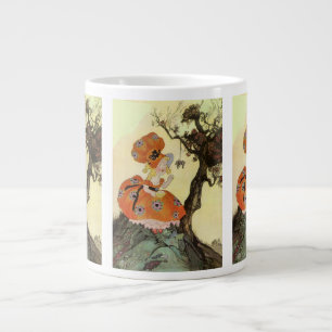 Caneca De Café Grande Little Miss Muffet & Aranha, Antigo Mother Goose
