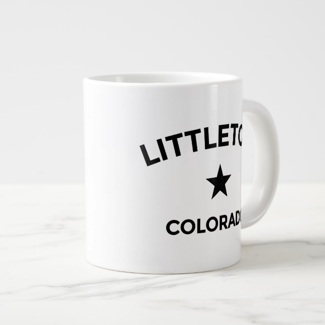 Caneca De Café Grande Littleton Colorado Large Mug (Frente Esquerda)
