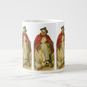 Caneca De Café Grande Livro de Histórias da Gansa Mamãe Vitoriano Antigo