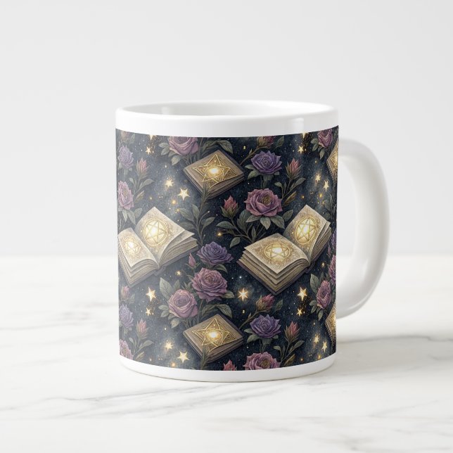 Caneca De Café Grande Livros Mágicos (Frente Esquerda)