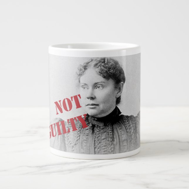 Caneca De Café Grande Lizzie Borden - Não Culpada (Frente)