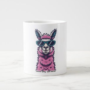 Caneca De Café Grande Llama diz que você é demais   Pose extravagante de