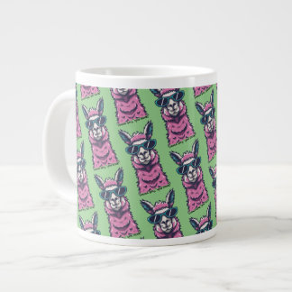 Caneca De Café Grande Llama diz que você é Rock | pose Quirky em óculos