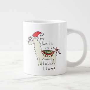 Caneca De Café Grande Llama Natal Crianças Engraçadas