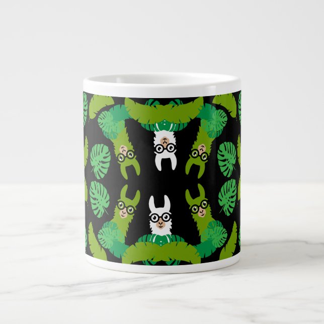 Caneca De Café Grande Llama Themed Impressão (Frente)