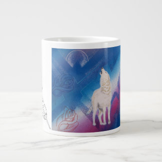 Caneca De Café Grande lobo branco