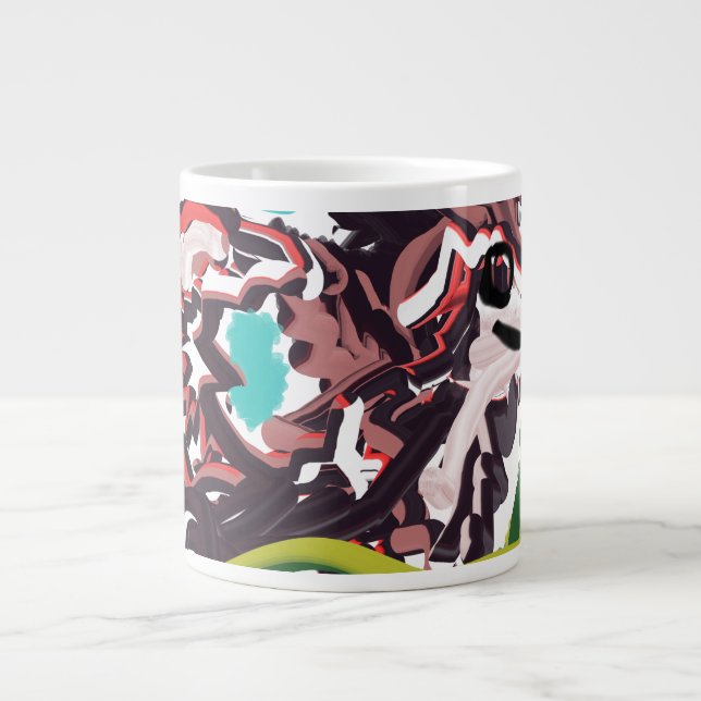 Caneca De Café Grande Lobo na primavera (Frente)