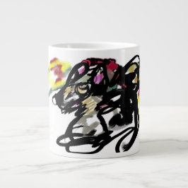 Caneca De Café Grande Lobo selvagem do outono