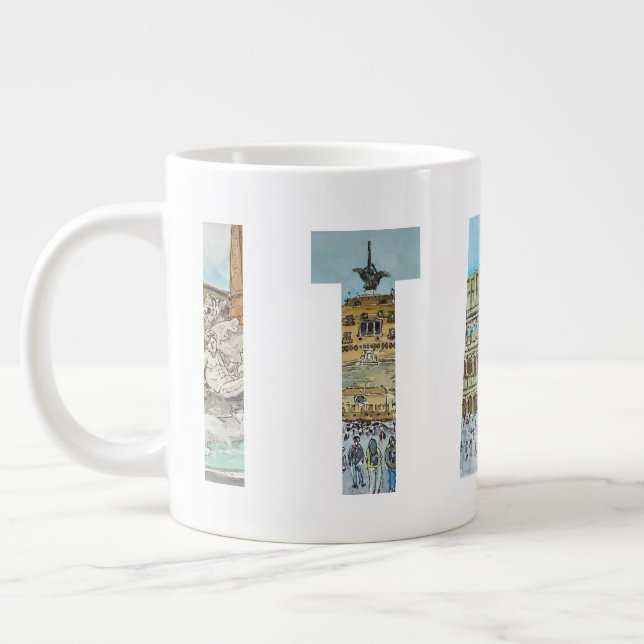 Caneca De Café Grande Localizações de viagem Itália (Esquerda)