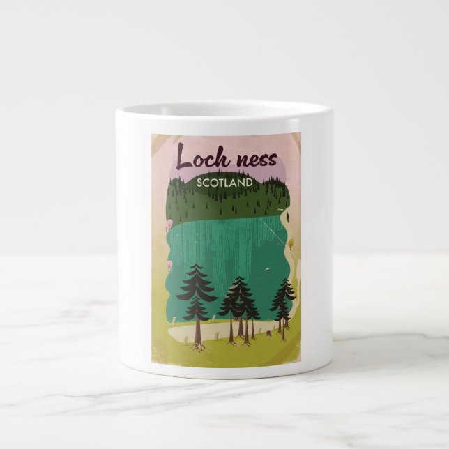 Caneca De Café Grande Loch Lamond Scotland (Frente)