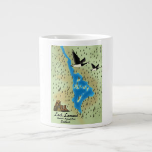 Caneca De Café Grande Loch Lomond, Trossachs, mapa da Escócia